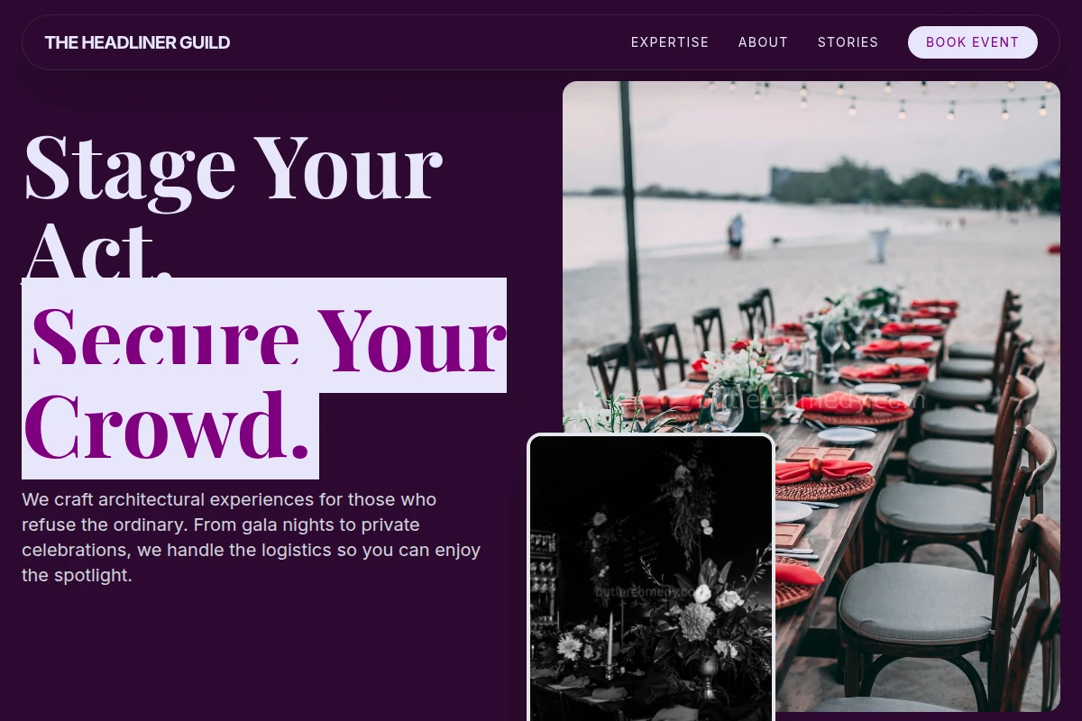 Booking Event Planning