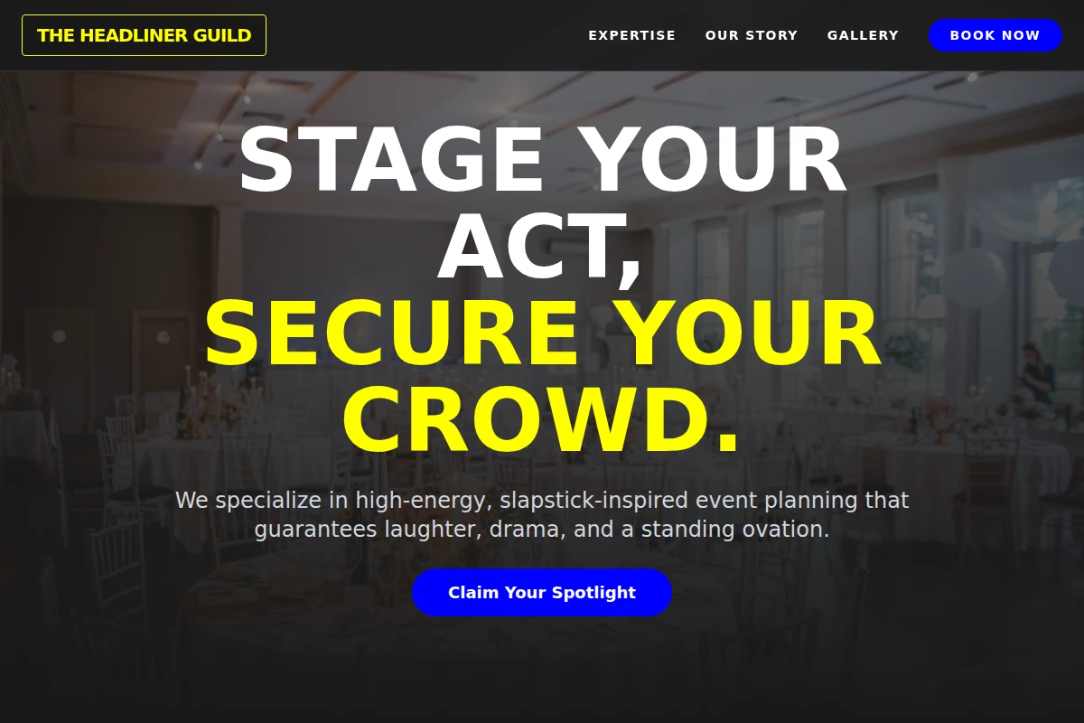 Slapstick Event Planning